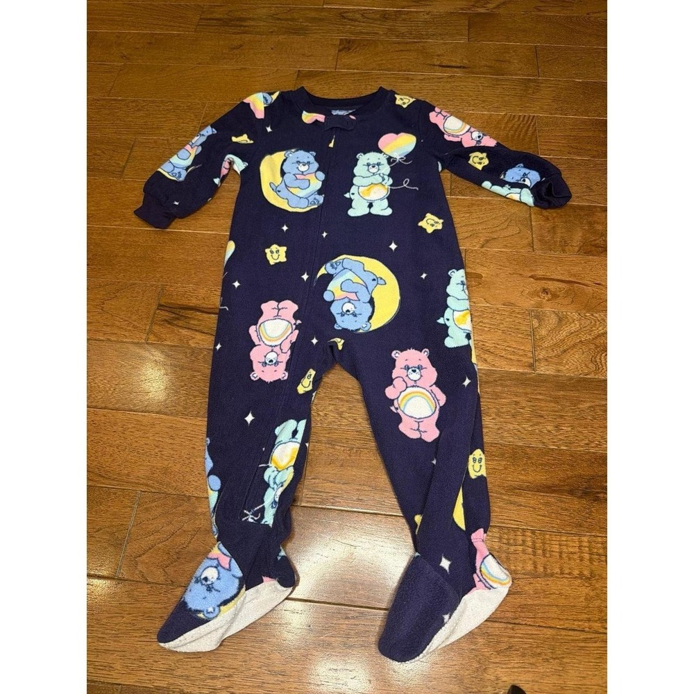 Care Bears Sleepsuit Pajamas 18 Month Footie Blue